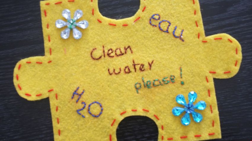 «Clean water, please!» — одно из посланий проекта #imaPiece
