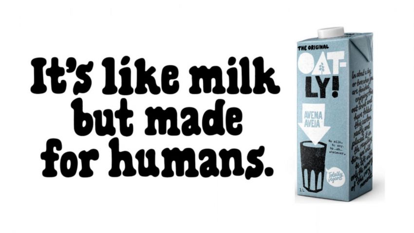 Это как молоко, только для людей. Реклама овсяного молока Oatly